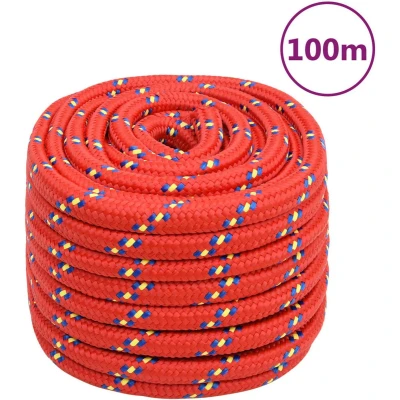 Afbeelding van vidaXL Boottouw 20 mm 100 m polypropyleen rood