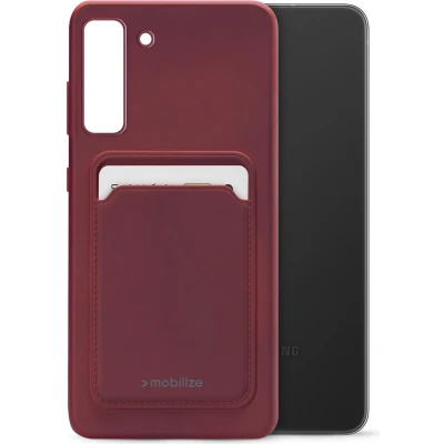 Afbeelding van Mobilize Rubber Gelly Card Case Samsung Galaxy S21 FE 5G Matt Bordeaux