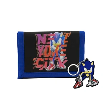 Afbeelding van CYP BRANDS Set portemonnee + sleutelhanger Sonic The Hedgehog, volwassenen, uniseks, meerkleurig (meerkleurig), eenheidsmaat