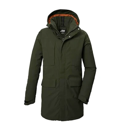 Afbeelding van killtec Heren functionele parka/parka met afritsbare capuchon KOW 80 MN PRK, dark moss, S, 41848 000