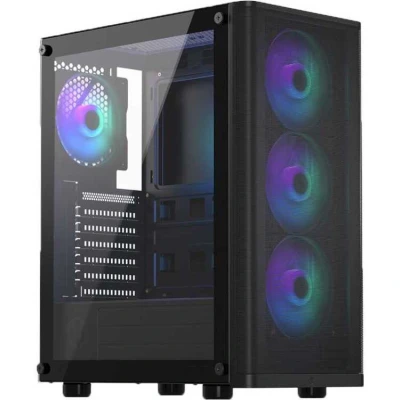 Afbeelding van ENDORFY Ventum 200 ARGB, Full Tower, PC, Noir, ATX, micro Mini ITX, Verre, Métal, Jouer