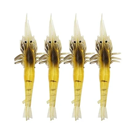 Afbeelding van kunstaas, 10 stuks, kunststof, zacht, levensechte simulatie, zachte garnalen, visaas, visaccessoires