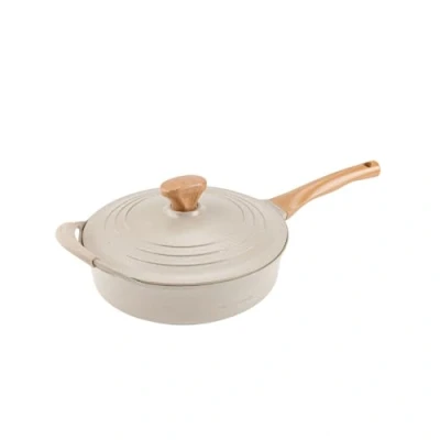 Afbeelding van FLORINA Hoge Aluminium Braadpan OSLO 28 cm I Keramische Antiaanbaklaag Ergonomisch Soft Handvat Hittebestendig De Pan is Geschikt voor Inductie , Gas en Elektrische Kookplaten