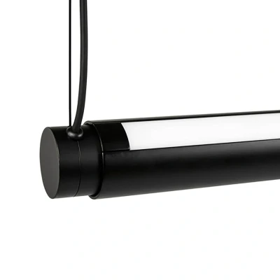 Afbeelding van HAY Factor Linear LED hanglamp diffused, zwart