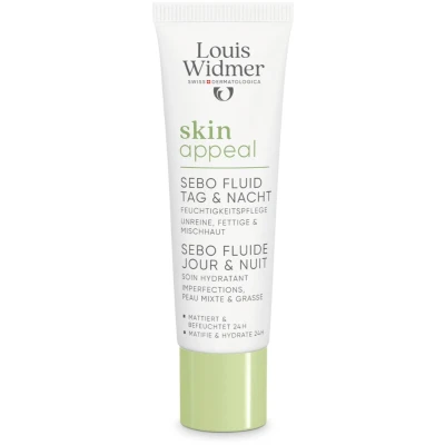 Afbeelding van Louis Widmer SkinAppeal Sebo Fluïde Dag en Nacht Zonder Parfum Tube 30ml