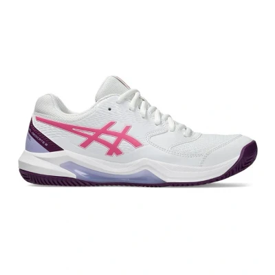 Afbeelding van Asics Geldedicate 8 Padelschoenen, Dames, Maat: 41.5, White/dragon fruit Textiel/ synthetisch