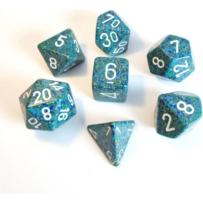Afbeelding van Polydice 7 Dobbelstenenset Sea Speckled