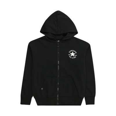 Afbeelding van Converse Sustainable CORE Hoodie Sweater met rits voor kinderen, Maat: 147/163, Black