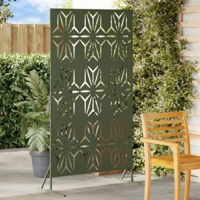 Afbeelding van vidaXL Privacy Scherm Olijfgroen 100x50x180 cm Staal