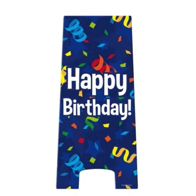 Afbeelding van PD Party 7029532 Feest Waarschuwing Tekens Decoratie Feestelijke Happy Birthday, 24cm Lengte x Breedte 58cm Hoogte