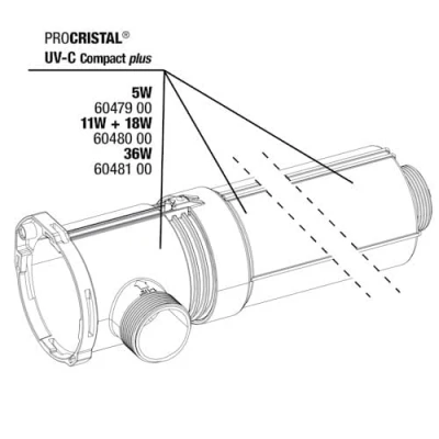 Afbeelding van Jbl Procristal Uv C Compact Plus Behuizing Set filters 5 Watt