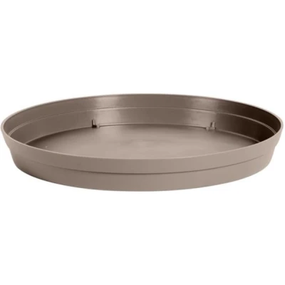 Afbeelding van Bloempot kunststof onderschaal Toscane taupe D28 cm Plantenpotten