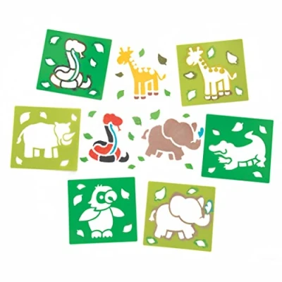 Afbeelding van Baker Ross AR941 sjablonen &quot;jungledieren&quot; voor kinderen knutselwerk en decoraties (6 stuks)