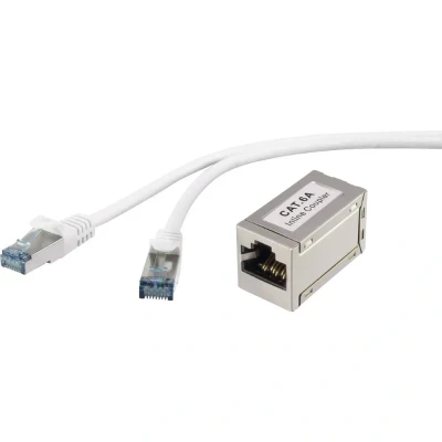 Afbeelding van Renkforce RF 3829260 RJ45 Netwerkkabel, patchkabel CAT 6A S/FTP 15.00 m Grijs Snagless, Vlambestendig 1 stuk(s)