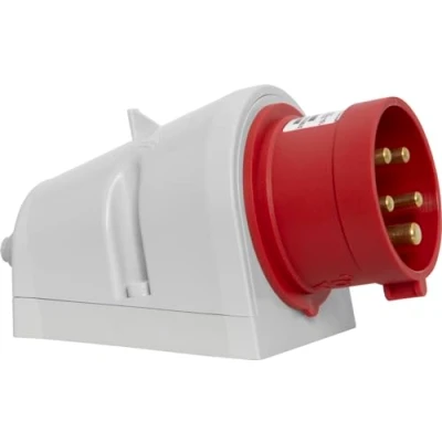 Afbeelding van Brennenstuhl CEE wandstekker 5 polig, industriële 400 V/16 A, ideaal voor buiten en binnen, bouwplaats, industrie, IP44, 16 A