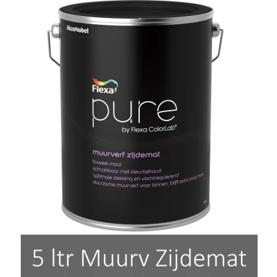 Afbeelding van Flexa Pure muurverf Zijdemat 5 liter