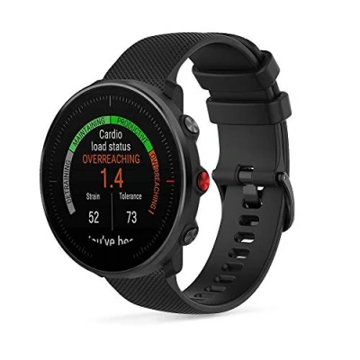 Afbeelding van SeaFicco 22mm Snelsluiting Horlogebandje Siliconen Horlogeband Vervangende Sportarmband Compatibel met Polar Vantage M2 /Polar M/Polar Grit X Smartwatch (Zwart)