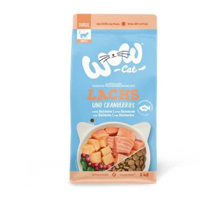 Afbeelding van 2kg WOW Cat Adult met zalm droogvoer voor katten