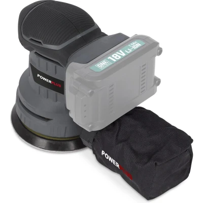 Afbeelding van Powerplus POWEB4010 Accu excentrische schuurmachine 18V Ø125mm Incl. stofopvangbox en 1 stuk schuurpapier