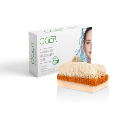 Afbeelding van Oger Natuurlijke pompoenvezelzeep 110 g propolis extract en melk 1 stuk