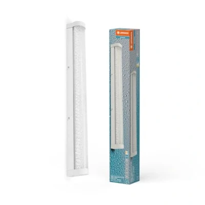 Afbeelding van LEDVANCE ORBIS Tube LED Spiegel /Wandleuchte, weiß, Glas mit Blaseneffekt, 12W, 1200lm, dimmbar, 3000/4000K über Wandschalter einstellbar, 60cm Durchmesser, IP44 Schutz vor Fremdkörpern/Spritzwasser
