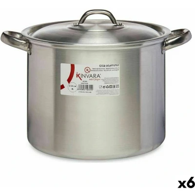 Afbeelding van Casserolepan met deksel Ø 24 cm Zilverkleurig Aluminium (6 Stuks)