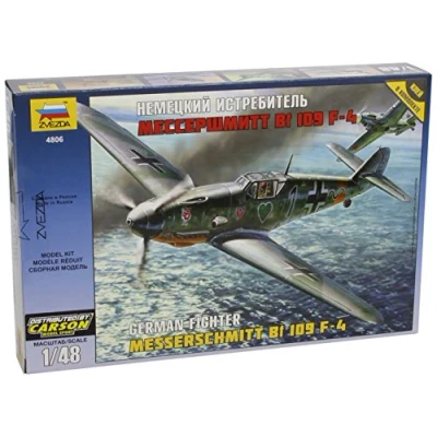 Afbeelding van 1:48 Zvezda 4806 German fighter Messerschmitt BF 109 F4 Plastic Modelbouwpakket