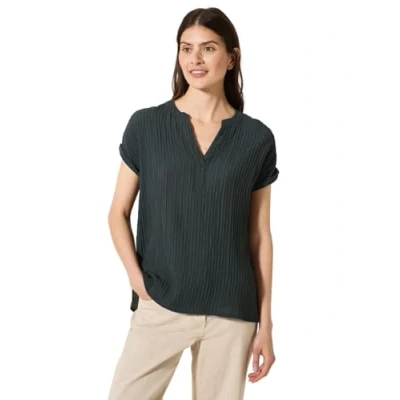 Afbeelding van Cecil Struktur Blouse, Dames, Maat: Large, Grün