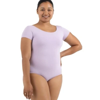 Afbeelding van Capezio Klassiek turnpakje met korte mouwen voor dames, Lavendel, M