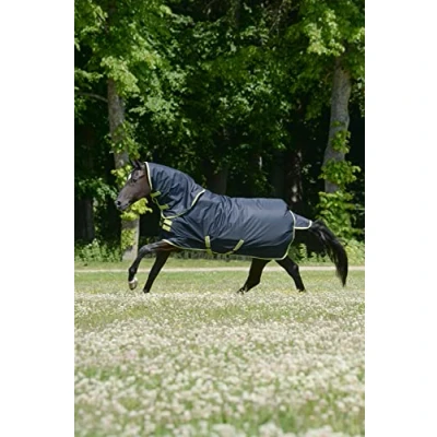 Afbeelding van Bucas Oasis Turnout 100gr met afneembaar halsdeel maat 125/168 darkgrey/lime