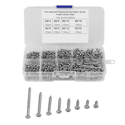 Afbeelding van Walfront 800PCS M2 Vis autotaraudeuses, Pan Head 4 20mm