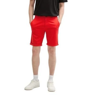 Afbeelding van TOM TAILOR Slim chinoshorts voor heren, 13189 Basic Red, 28