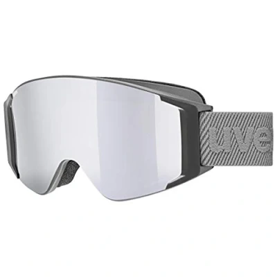 Afbeelding van uvex g.gl 3000 TO skibril voor dames en heren vergroot condensvrij gezichtsveld met verwisselbare brilglazen rhino/silver clear one size