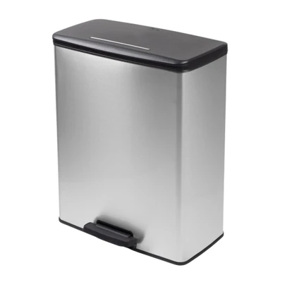 Afbeelding van Curver Decobin Prullenbak 65L Rechthoekig Zilver metallic