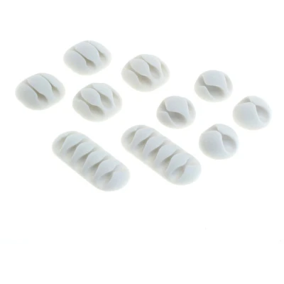 Afbeelding van kabelhouder SET 10 stuks zelfklevende kabelklemmen Wit