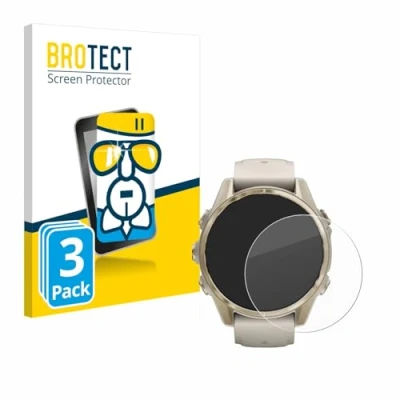 Afbeelding van BROTECT Glas Screen Protector voor Garmin Fenix 8 (43 mm) (3 Stuks) Schermbeschermer [9H Hardheid, Beschermglas Folie niet Gehard Glas]