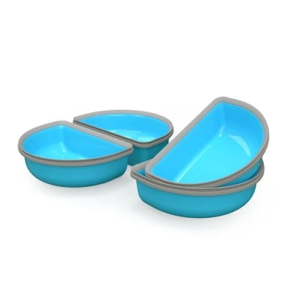 Afbeelding van SureFeed Halve Bowl Pack van 4 (Grijs) (Blauw)