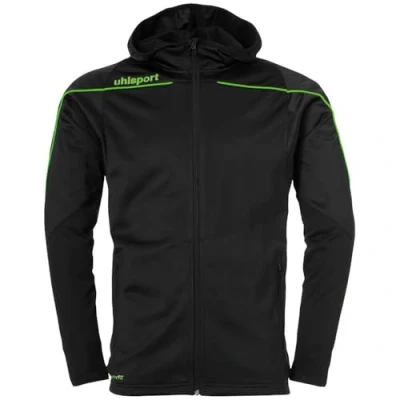 Afbeelding van Uhlsport Stream 22 Trainingsjas Met Capuchon Kind Zwart Fluor Groen Maat 152
