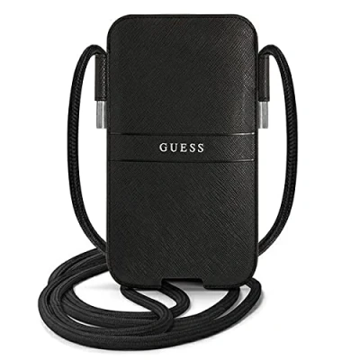 Afbeelding van Guess Pouch Saffiano Geschikt voor Apple iPhone 12/12 Pro (max 6.1 Inch) Zwart