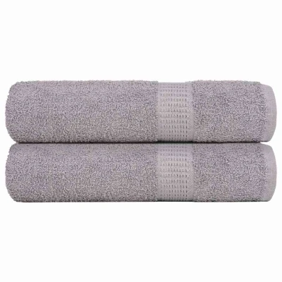 Afbeelding van vidaXL Douchehanddoeken 2 st 70x140 cm 360 g/m² 100% katoen grijs
