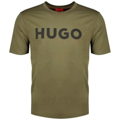 Afbeelding van HUGO Tshirt print, Heren, Maat: XXL, Dark beige