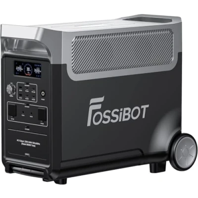 Afbeelding van FOSSiBOT LiFePO4 Draagbare zonnegenerator 3840 Wh met 3x230 V AC uitgang, 3600 W (7200 piek), draagbaar energiestation, snel opladen voor reizen, kamperen, buiten
