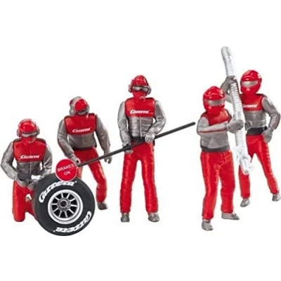 Afbeelding van Carrera 5 figuren Crew Rood Racebaanonderdeel