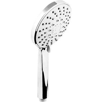 Afbeelding van Cornat Handdouche &quot;Campana&quot; 120 mm kopdiameter verchroomd 5 straalsoorten: normaal, soft &amp; massagestraal anti kalk waterbesparing gebruik/ECO douchekop voor douche badkuip / TECB3413