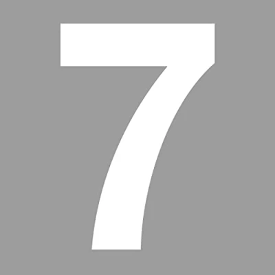 Afbeelding van kfz_674_7 Cijfersticker nr. 7 in wit, hoogte 10 cm, zelfklevend huisnummer, cijfer om op te plakken, voor buiten, brievenbus, deur, weerbestendig