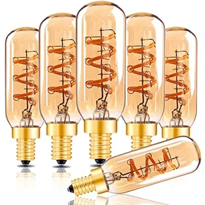 Afbeelding van Grensk E14 LED Dimbare Edison Vintage gloeilamp, gloeilampen T25 3 W warm wit antieke wikkeling ideaal voor nostalgie en retro verlichting in huis café bar 6 stuks