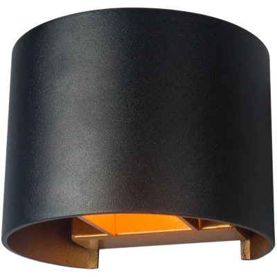 Afbeelding van Artdelight Gyro Wandlamp 9,7 X 13 11,2 Cm Zwart Met Goud