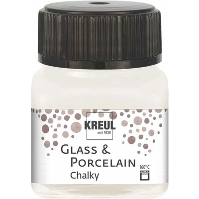 Afbeelding van Kreul, Kleuren + verf voor doe het zelvers, Glas &amp; porselein Krijt, en glasverf (Wit katoen, 20 ml)