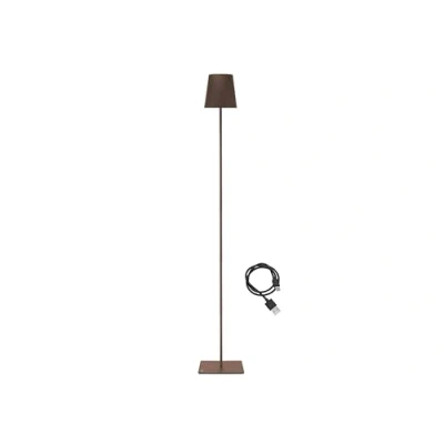Afbeelding van BEPER P201UTP405 In hoogte verstelbare staande lamp XL, 2,5W bureaulamp, oplaadbare met USB kabel type C, 3 kappen, Corten