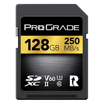 Afbeelding van SD UHS II 128GB Card V60 Tot 130MB/s schrijfsnelheid en 250 MB/s leessnelheid Voor professionele Vloggers, filmmakers, fotografen contentcurators Door Prograde Digital